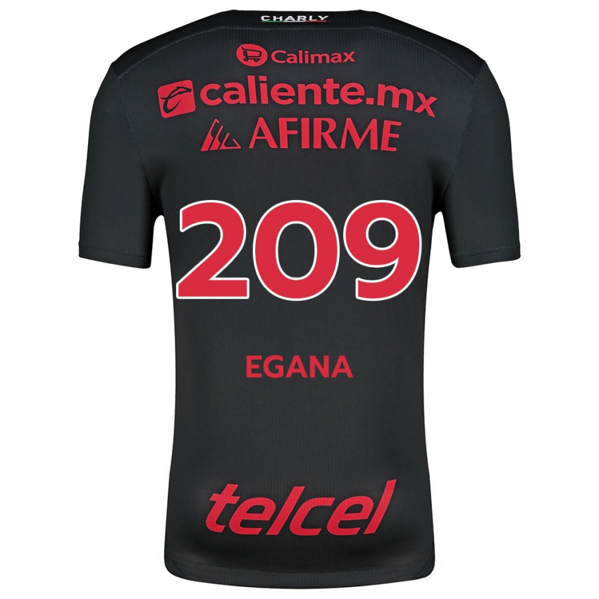 Uomo Maglia Arath Egaña #209 Nero Rosso Kit Gara Home 2024/25 Maglietta