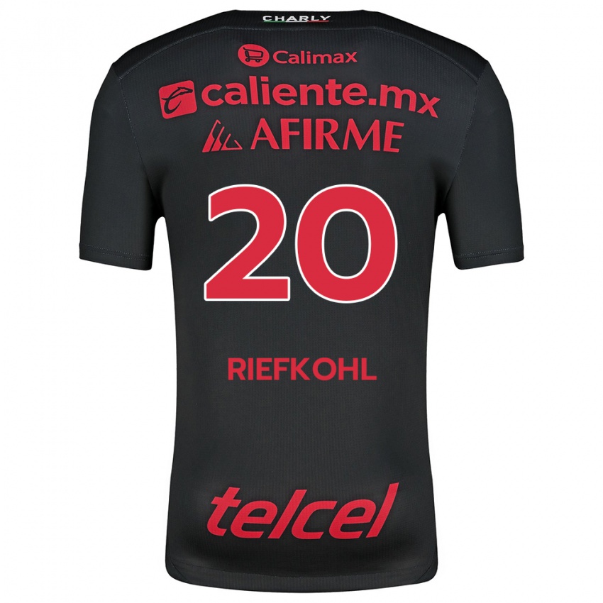 Uomo Maglia Luciana Riefkohl #20 Nero Rosso Kit Gara Home 2024/25 Maglietta