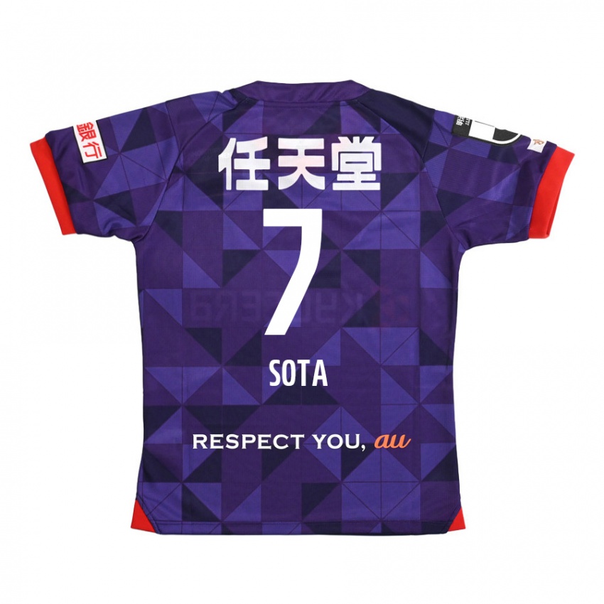 Uomo Maglia Sota Kawasaki #7 Viola Bianco Kit Gara Home 2024/25 Maglietta