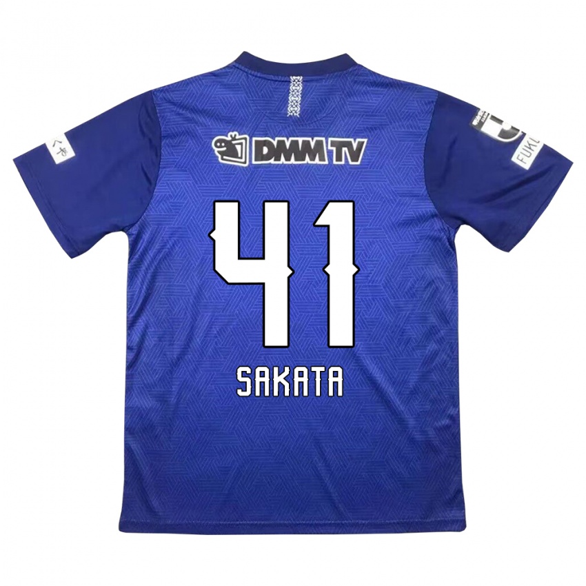 Uomo Maglia Daiki Sakata #41 Blu Scuro Kit Gara Home 2024/25 Maglietta