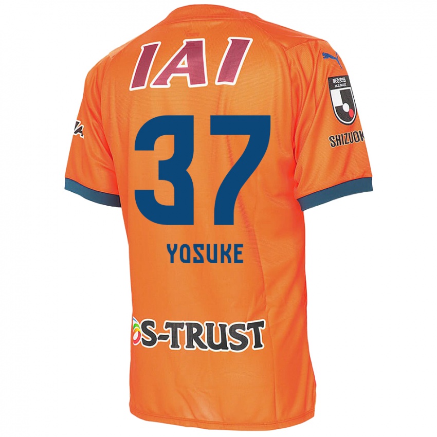 Uomo Maglia Yosuke Morishige #37 Arancione Blu Kit Gara Home 2024/25 Maglietta