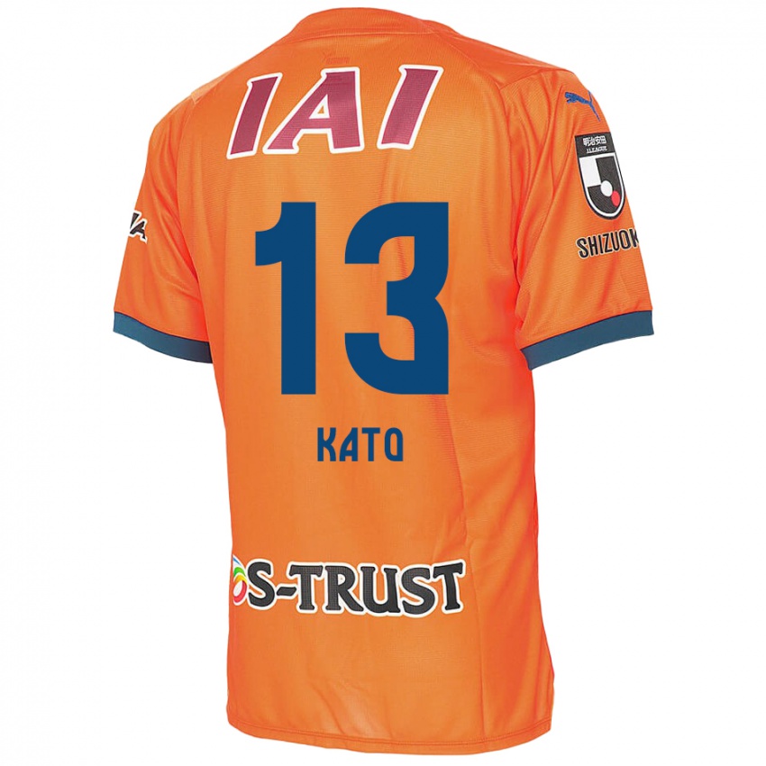 Uomo Maglia Daiya Kato #13 Arancione Blu Kit Gara Home 2024/25 Maglietta