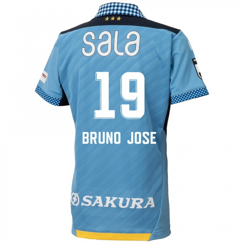 Uomo Maglia Bruno José #19 Blu Nero Kit Gara Home 2024/25 Maglietta