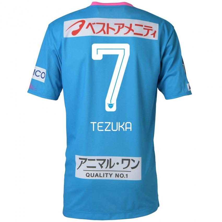 Uomo Maglia Kohei Tezuka #7 Blu Rosa Kit Gara Home 2024/25 Maglietta