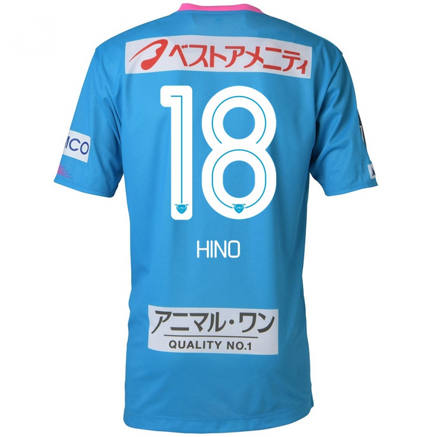 Uomo Maglia Shota Hino #18 Blu Rosa Kit Gara Home 2024/25 Maglietta