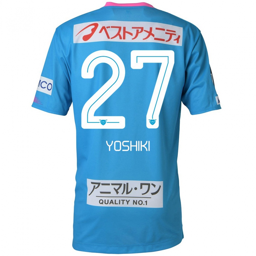 Uomo Maglia Yoshiki Narahara #27 Blu Rosa Kit Gara Home 2024/25 Maglietta