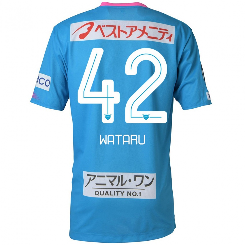 Uomo Maglia Wataru Harada #42 Blu Rosa Kit Gara Home 2024/25 Maglietta