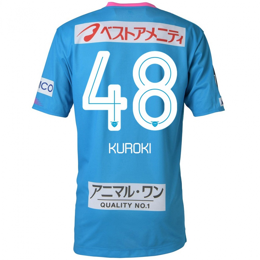 Uomo Maglia Yuya Kuroki #48 Blu Rosa Kit Gara Home 2024/25 Maglietta