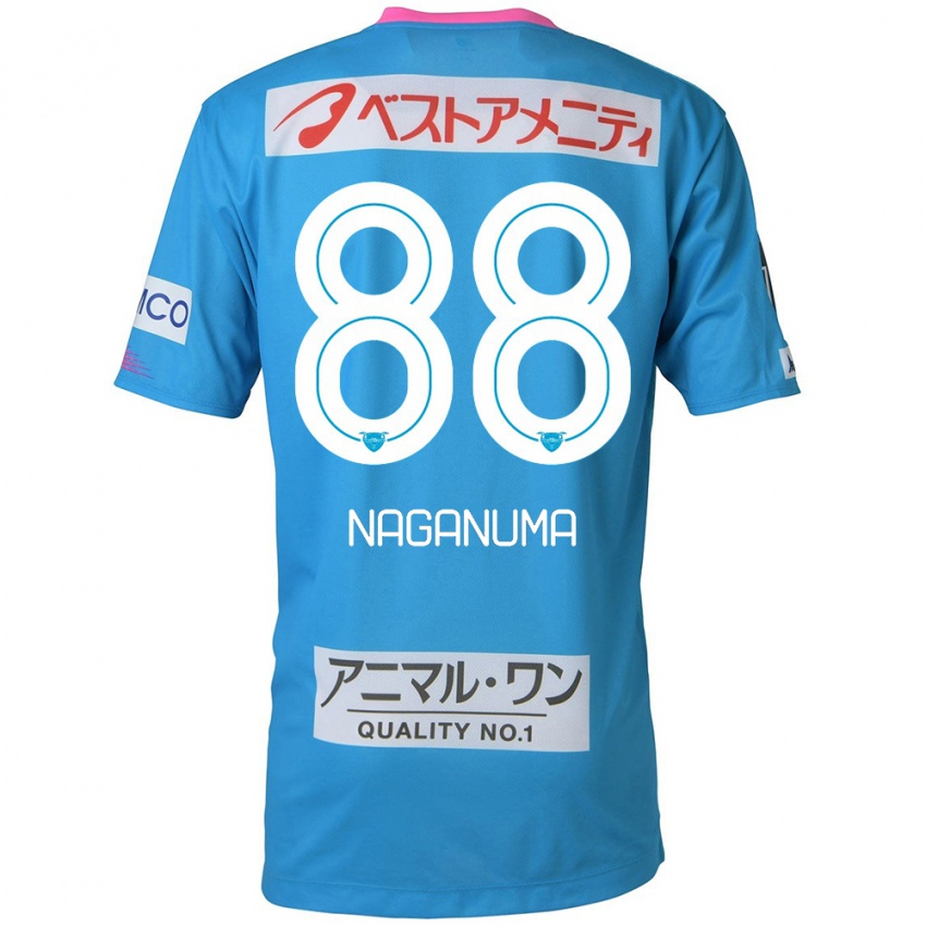 Uomo Maglia Yoichi Naganuma #88 Blu Rosa Kit Gara Home 2024/25 Maglietta