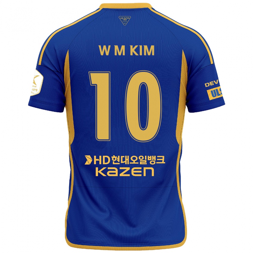 Uomo Maglia Min-Woo Kim #10 Blu Giallo Kit Gara Home 2024/25 Maglietta