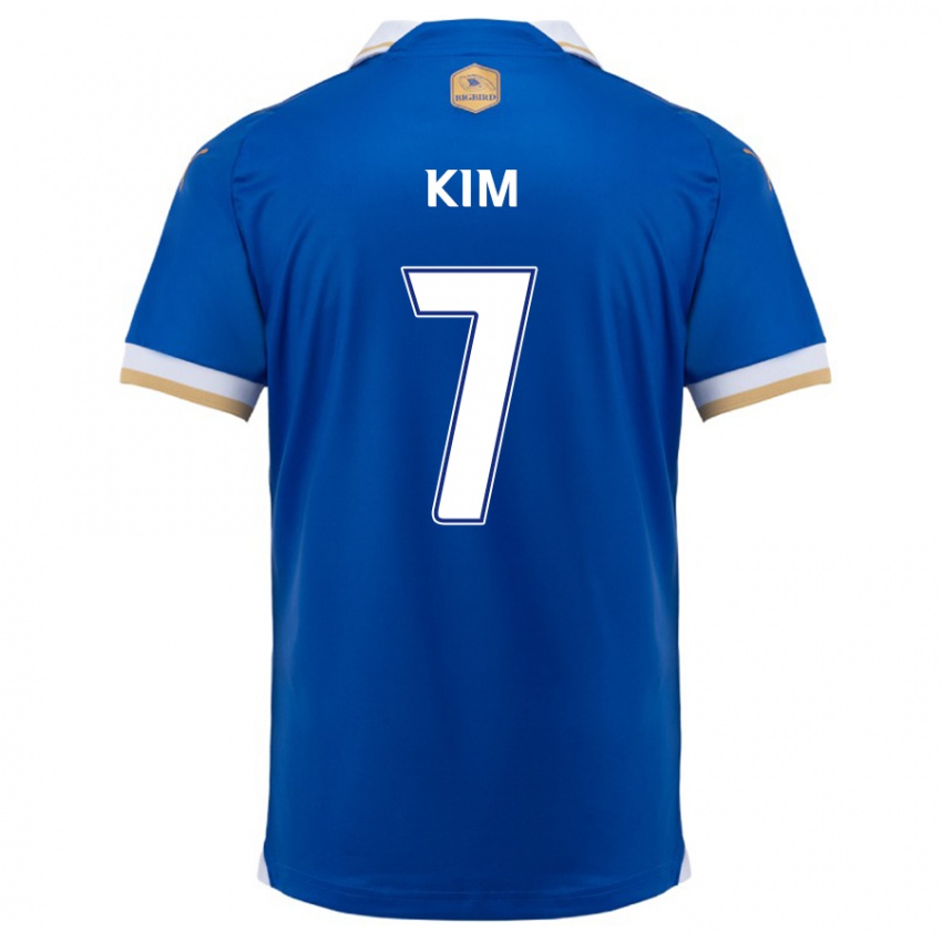 Uomo Maglia Hyun Kim #7 Blu Bianco Kit Gara Home 2024/25 Maglietta