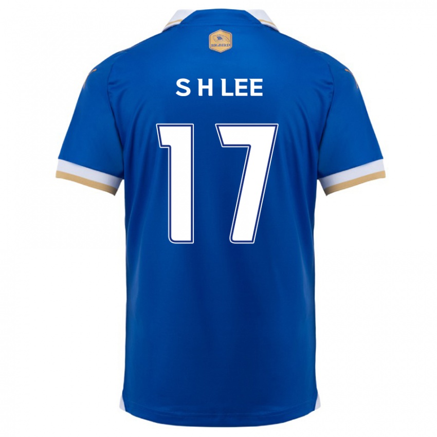 Uomo Maglia Hyun-Seo Lee #17 Blu Bianco Kit Gara Home 2024/25 Maglietta