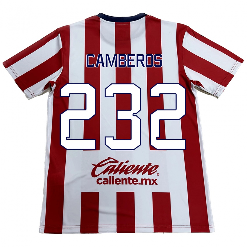 Uomo Maglia Hugo Camberos #232 Rosso Bianco Kit Gara Home 2024/25 Maglietta