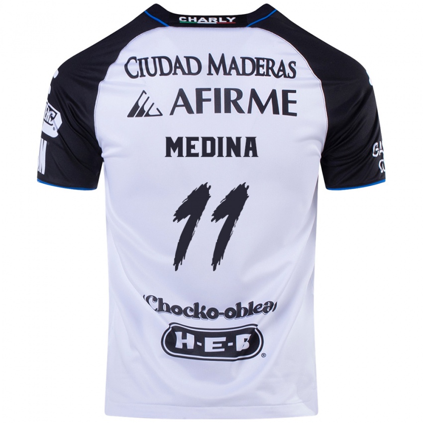 Uomo Maglia Alan Medina #11 Nero Blu Kit Gara Home 2024/25 Maglietta