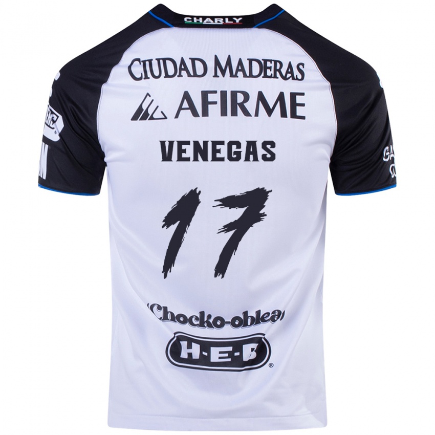 Uomo Maglia Francisco Venegas #17 Nero Blu Kit Gara Home 2024/25 Maglietta