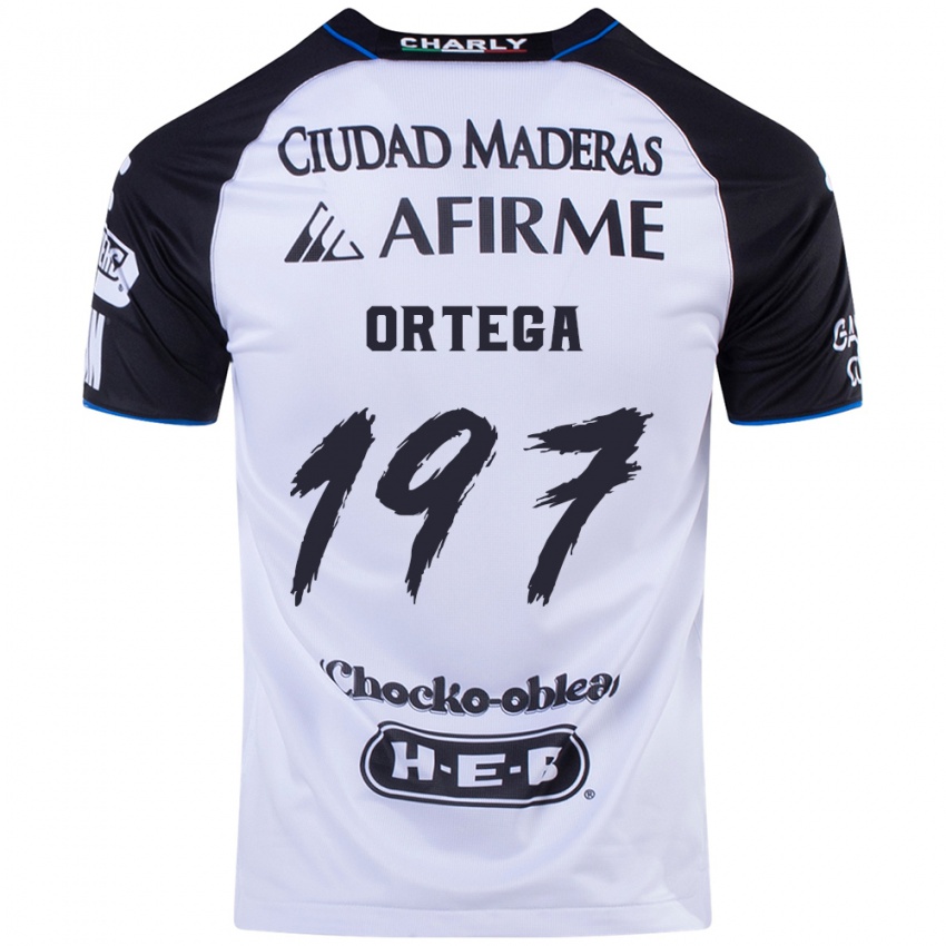 Uomo Maglia Javier Ortega #197 Nero Blu Kit Gara Home 2024/25 Maglietta