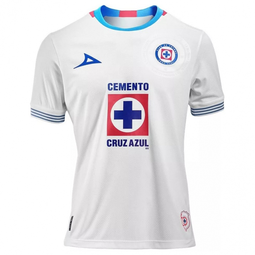 Uomo Maglia Il Tuo Nome #0 Bianco Blu Kit Gara Away 2024/25 Maglietta