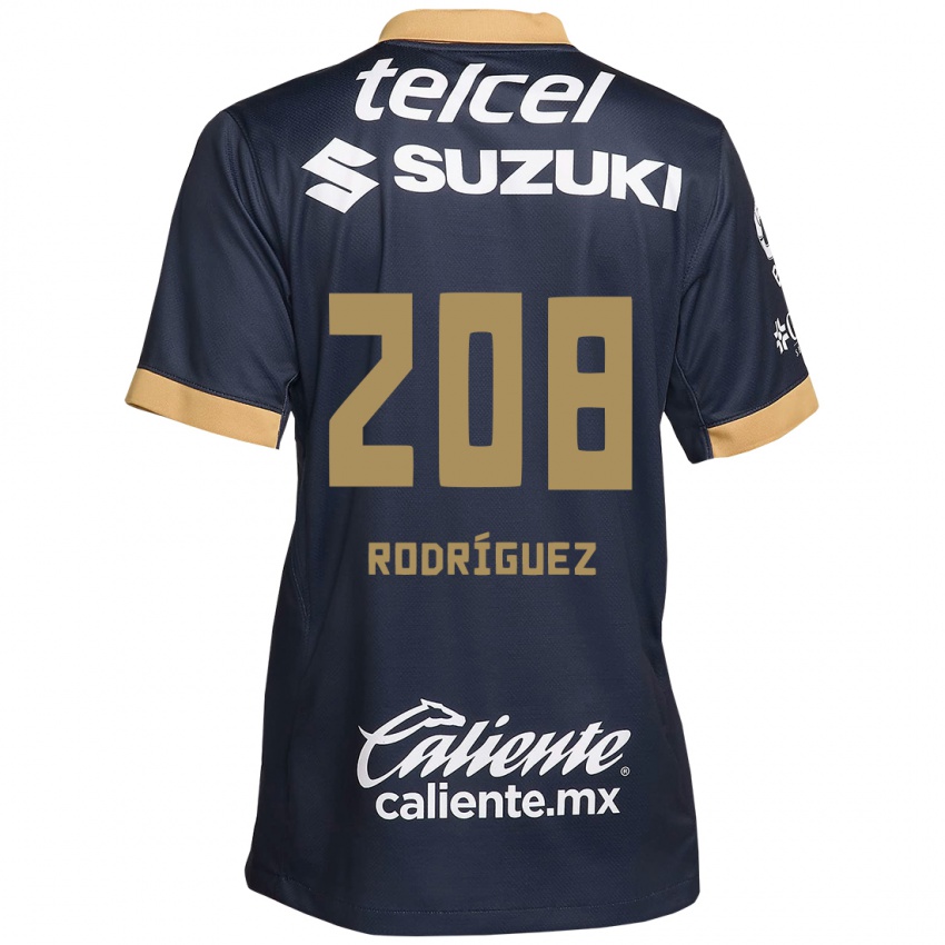 Uomo Maglia Gael Rodríguez #208 Ossidiana Oro Bianco Kit Gara Away 2024/25 Maglietta