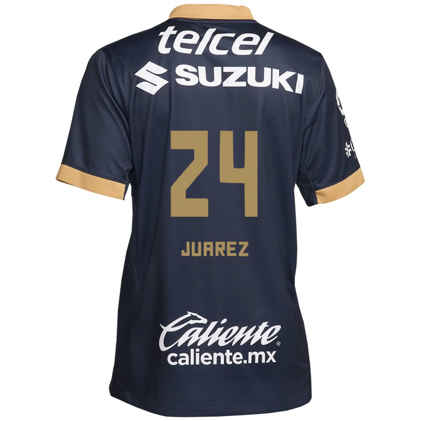 Uomo Maglia Gabriela Juarez #24 Ossidiana Oro Bianco Kit Gara Away 2024/25 Maglietta