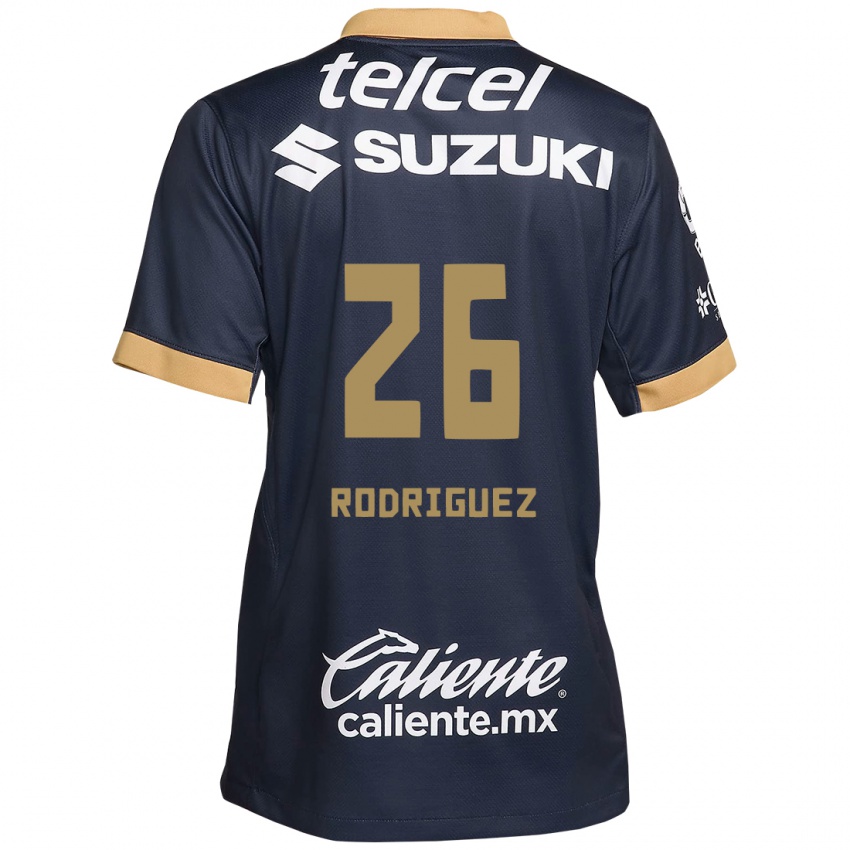 Uomo Maglia Lucia Rodriguez #26 Ossidiana Oro Bianco Kit Gara Away 2024/25 Maglietta