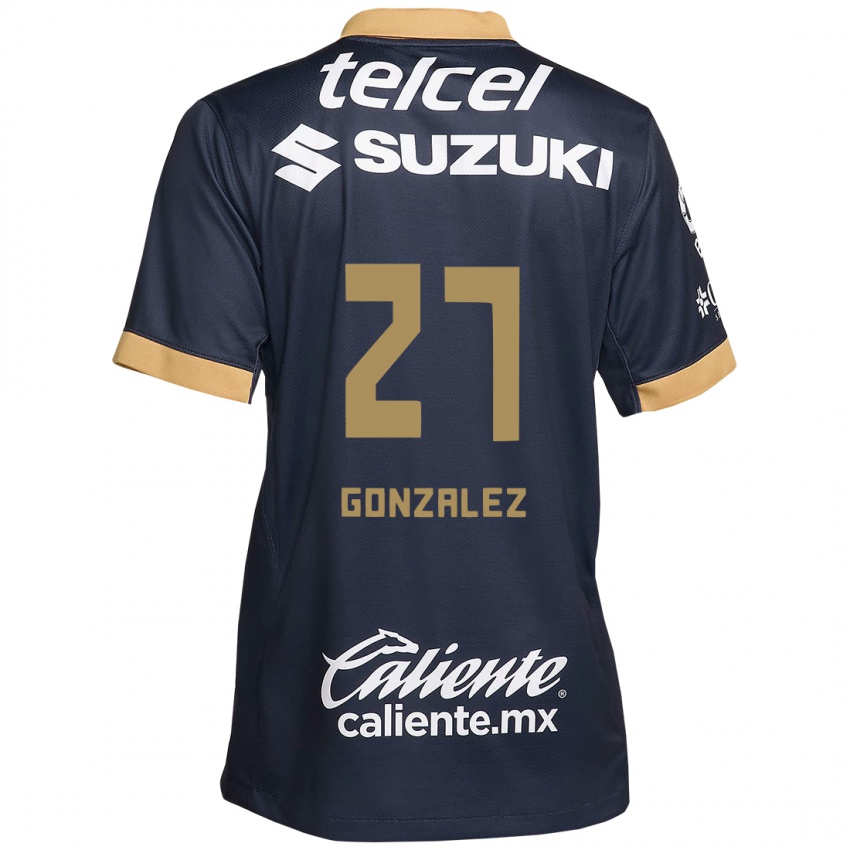 Uomo Maglia Heidi Gonzalez #27 Ossidiana Oro Bianco Kit Gara Away 2024/25 Maglietta