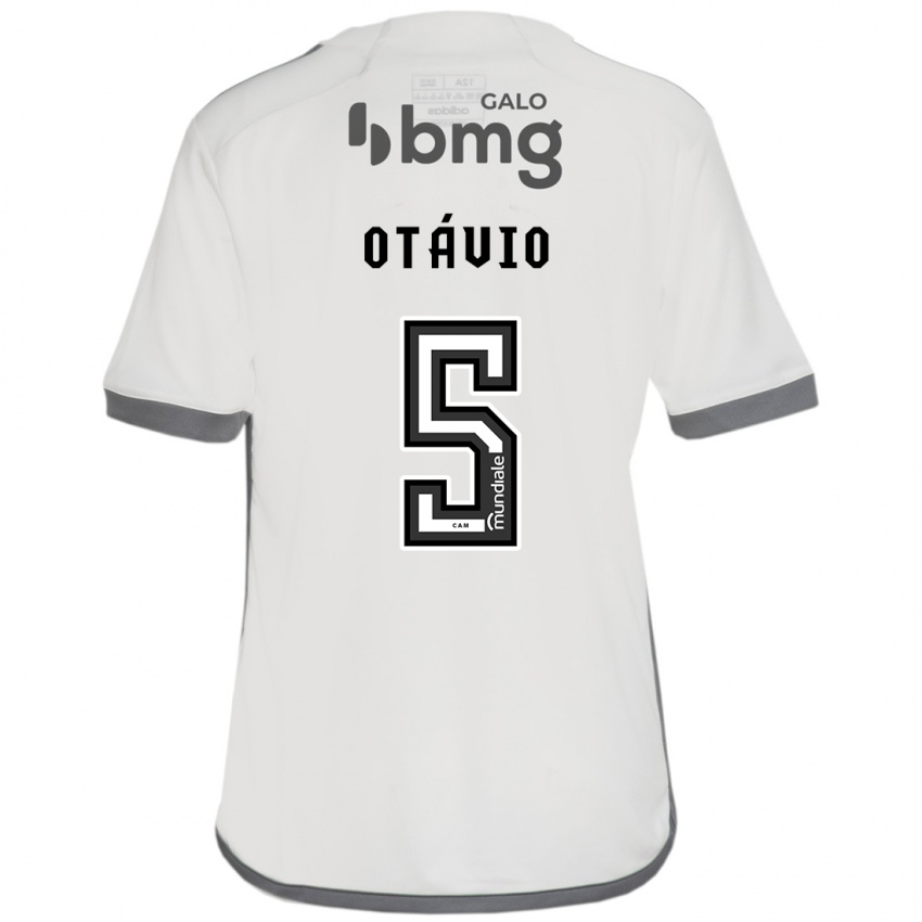 Uomo Maglia Otávio #5 Bianco Kit Gara Away 2024/25 Maglietta