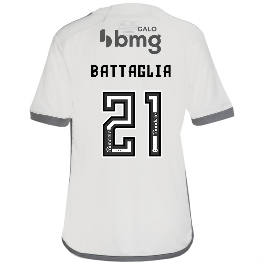 Uomo Maglia Rodrigo Battaglia #21 Bianco Kit Gara Away 2024/25 Maglietta