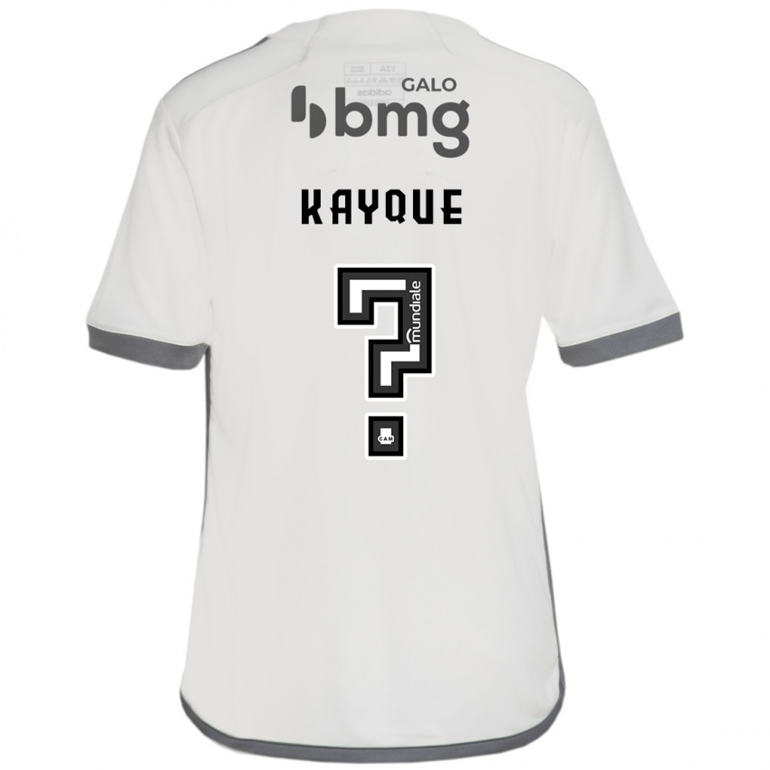 Uomo Maglia Kayque #0 Bianco Kit Gara Away 2024/25 Maglietta