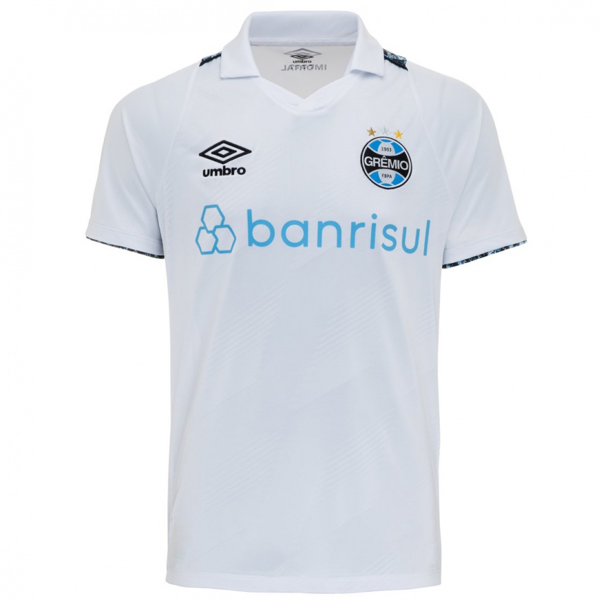 Uomo Maglia Natã #36 Bianco Blu Kit Gara Away 2024/25 Maglietta