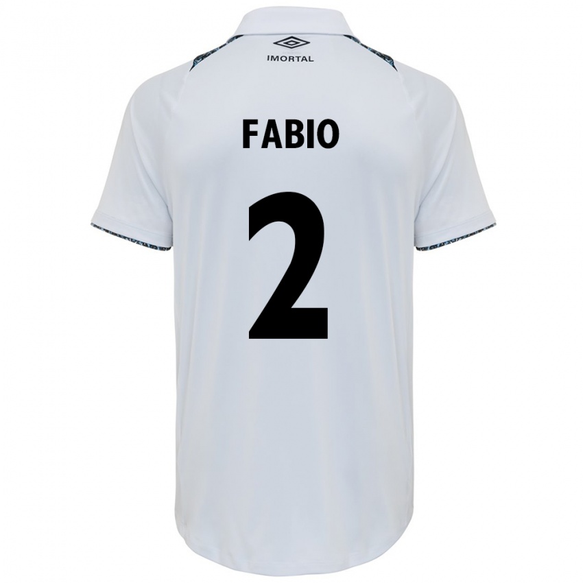 Uomo Maglia Fábio #2 Bianco Blu Kit Gara Away 2024/25 Maglietta