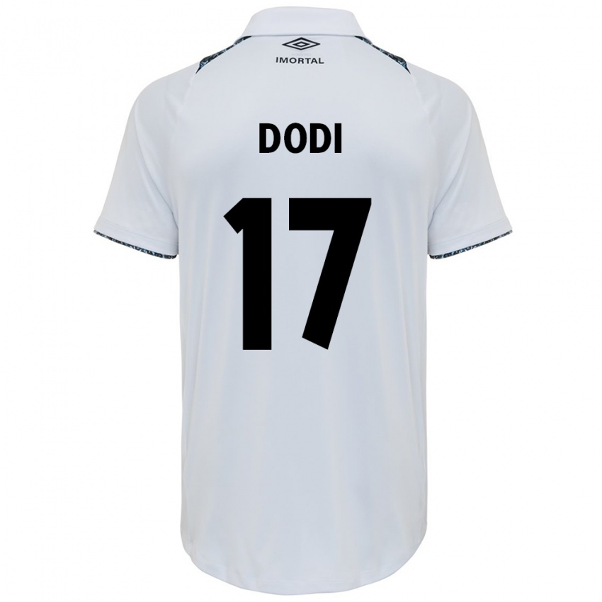 Uomo Maglia Dodi #17 Bianco Blu Kit Gara Away 2024/25 Maglietta