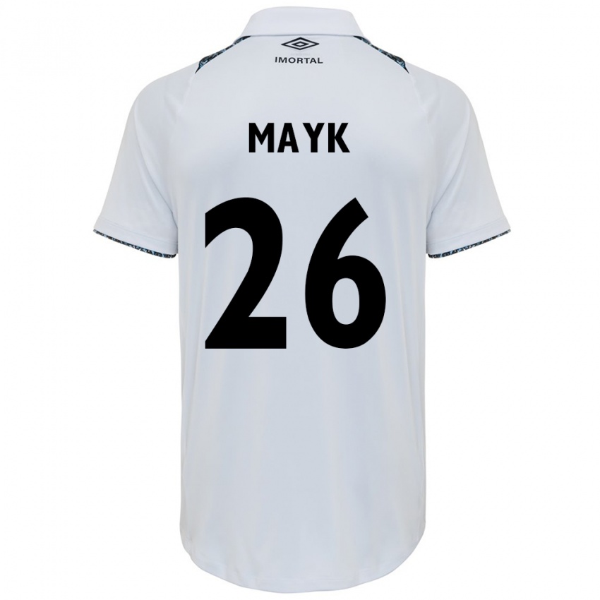 Uomo Maglia Mayk #26 Bianco Blu Kit Gara Away 2024/25 Maglietta