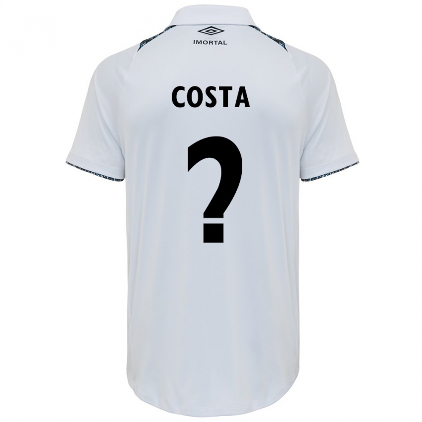 Uomo Maglia Wesley Costa #0 Bianco Blu Kit Gara Away 2024/25 Maglietta