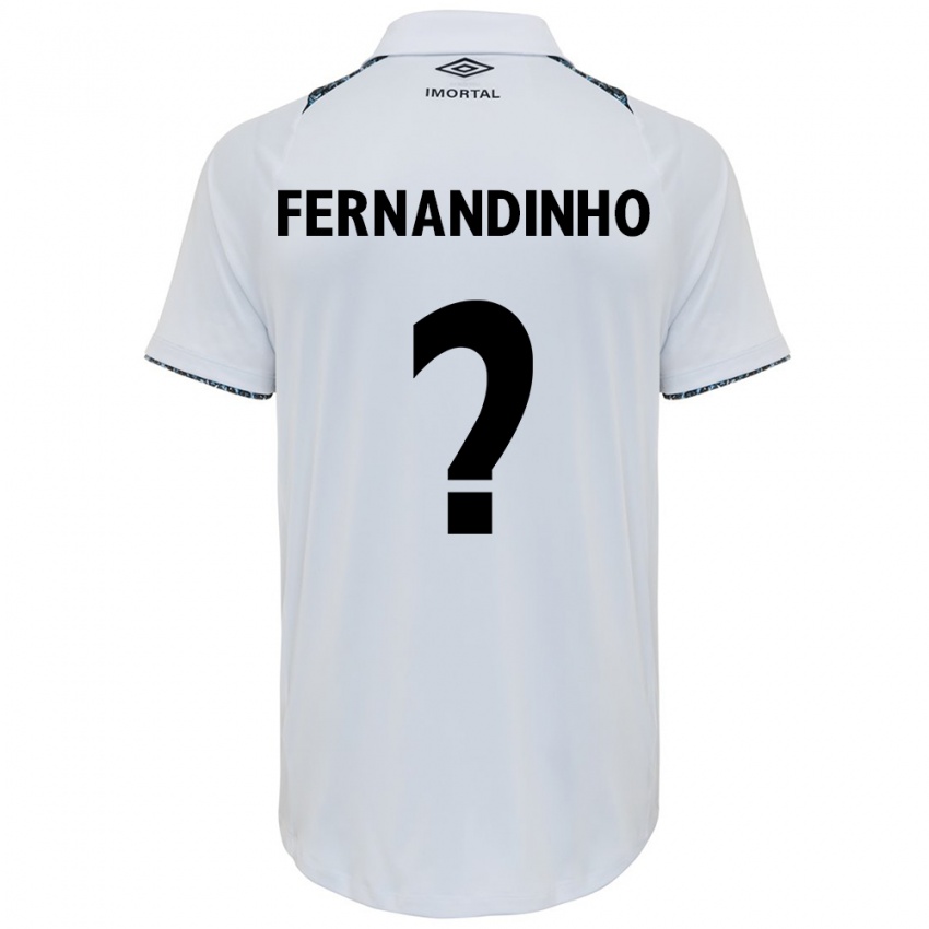 Uomo Maglia Fernandinho #0 Bianco Blu Kit Gara Away 2024/25 Maglietta