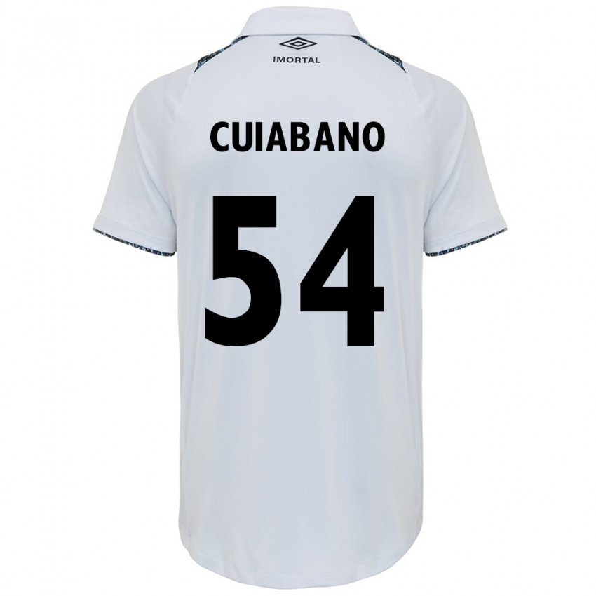 Uomo Maglia Cuiabano #54 Bianco Blu Kit Gara Away 2024/25 Maglietta