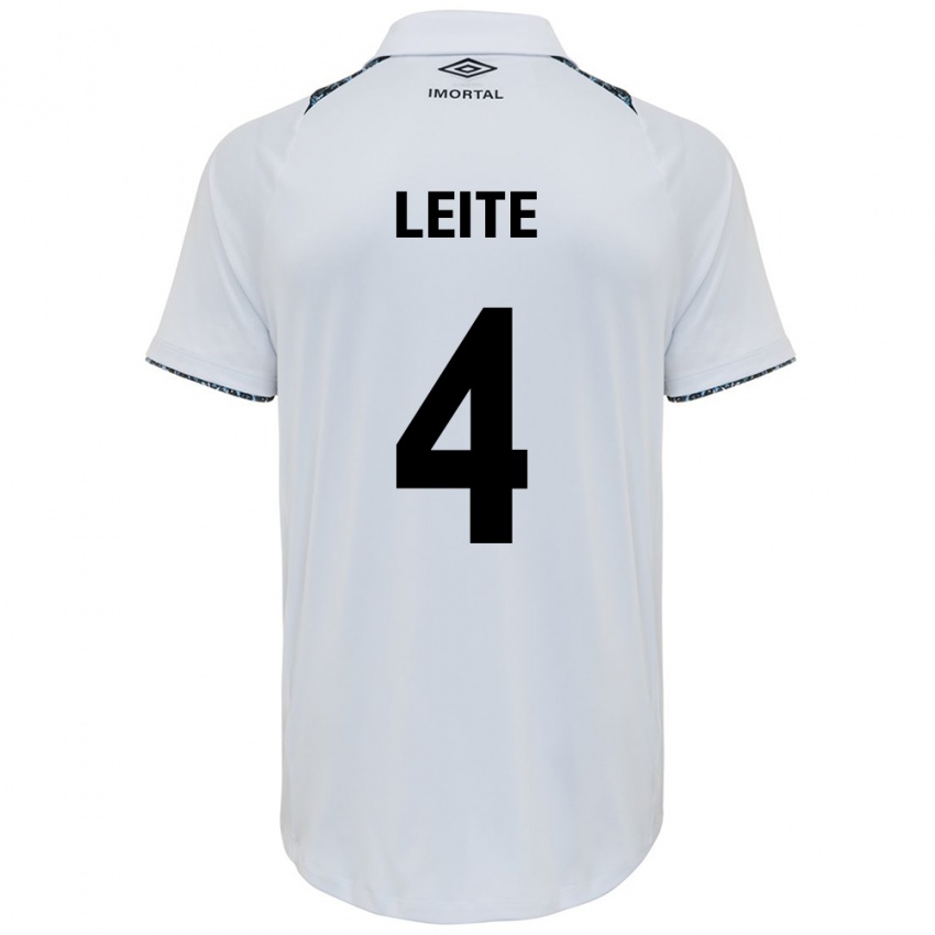 Uomo Maglia Paulo Henrique Leite #4 Bianco Blu Kit Gara Away 2024/25 Maglietta