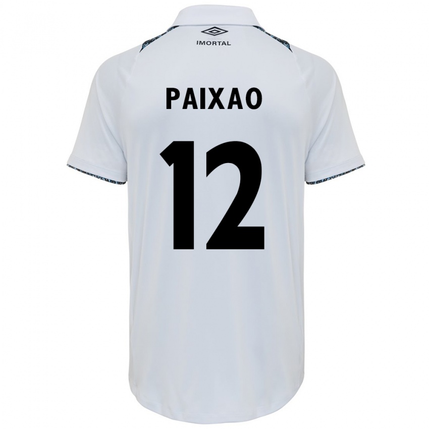 Uomo Maglia Iasmin Paixão #12 Bianco Blu Kit Gara Away 2024/25 Maglietta