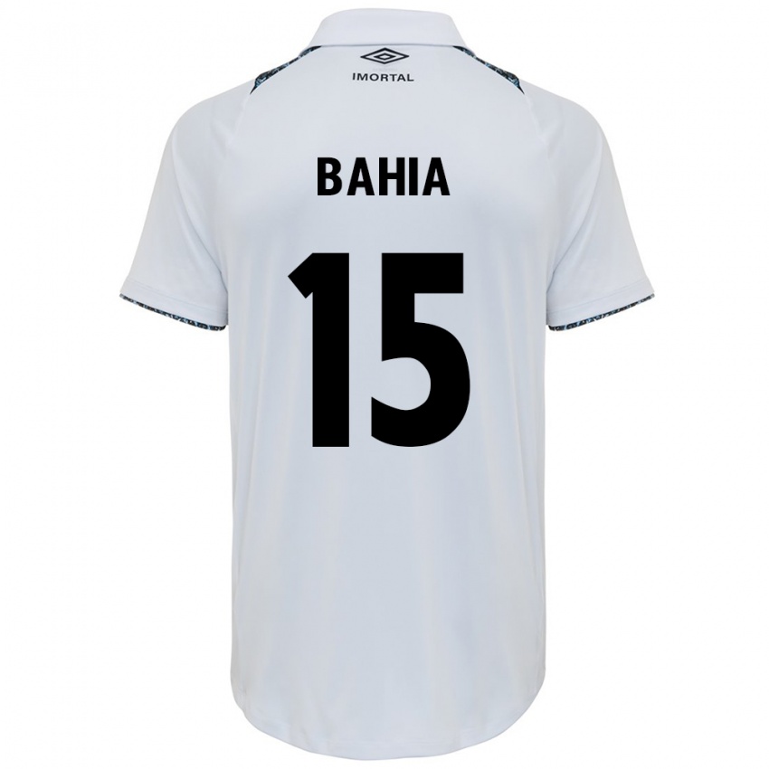 Uomo Maglia Raíssa Bahia #15 Bianco Blu Kit Gara Away 2024/25 Maglietta