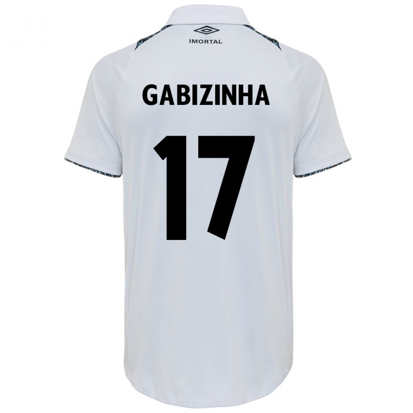 Uomo Maglia Gabizinha #17 Bianco Blu Kit Gara Away 2024/25 Maglietta