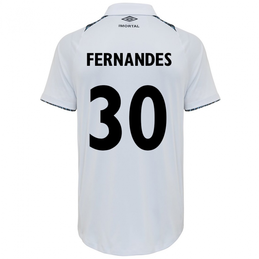 Uomo Maglia Raquel Fernandes #30 Bianco Blu Kit Gara Away 2024/25 Maglietta