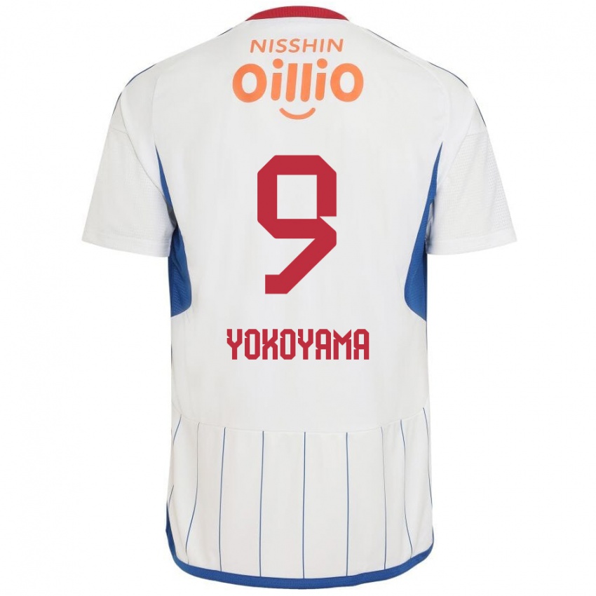 Uomo Maglia Shunsuke Yokoyama #9 Bianco Blu Rosso Kit Gara Away 2024/25 Maglietta