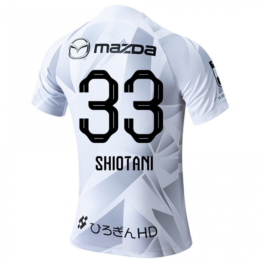 Uomo Maglia Tsukasa Shiotani #33 Bianco Grigio Nero Kit Gara Away 2024/25 Maglietta