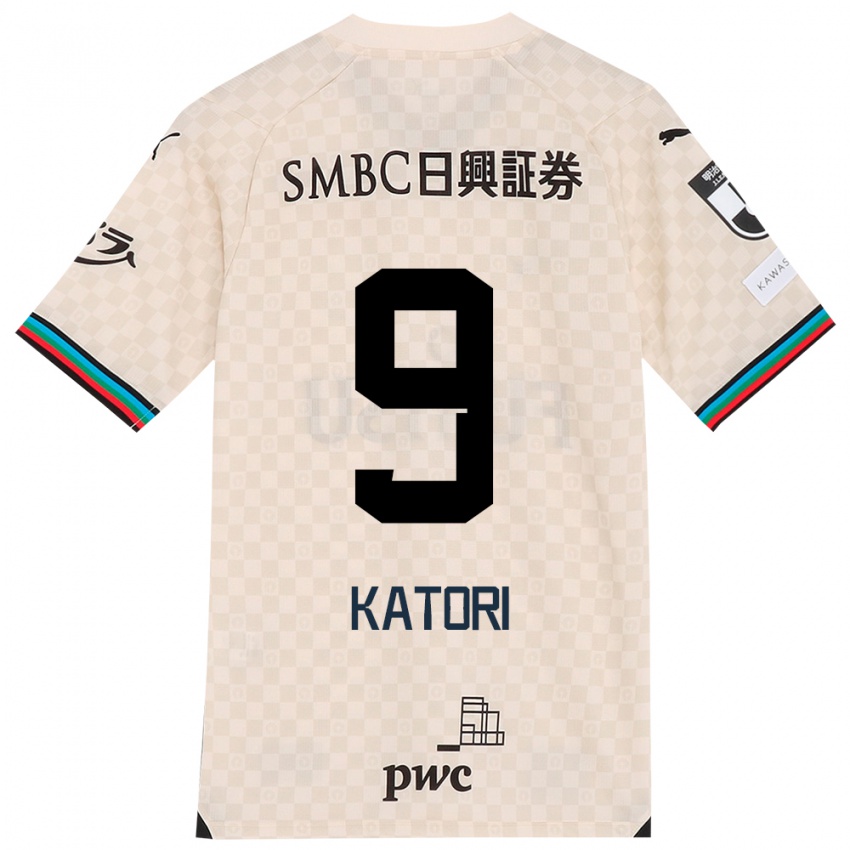 Uomo Maglia Takeshi Katori #9 Bianco Grigio Kit Gara Away 2024/25 Maglietta