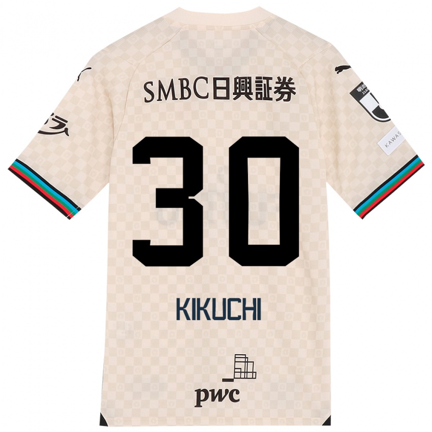 Uomo Maglia Kyo Kikuchi #30 Bianco Grigio Kit Gara Away 2024/25 Maglietta