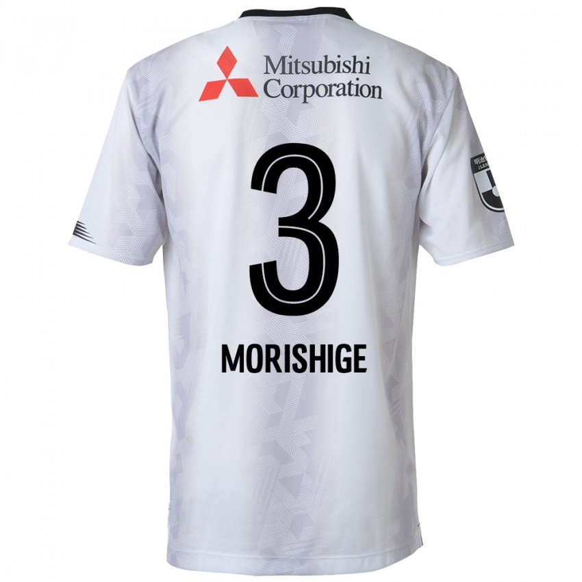 Uomo Maglia Masato Morishige #3 Bianco Nero Kit Gara Away 2024/25 Maglietta