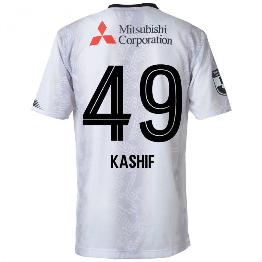 Uomo Maglia Kashif Bangnagande #49 Bianco Nero Kit Gara Away 2024/25 Maglietta