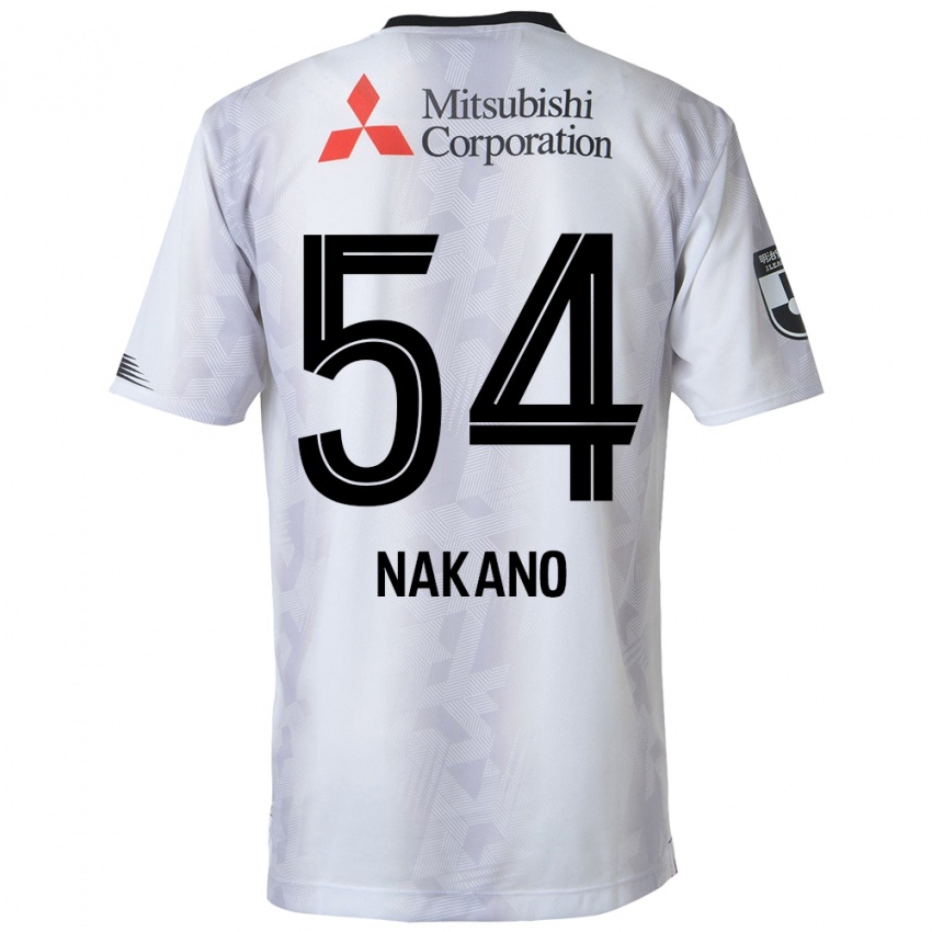 Uomo Maglia Yui Nakano #54 Bianco Nero Kit Gara Away 2024/25 Maglietta