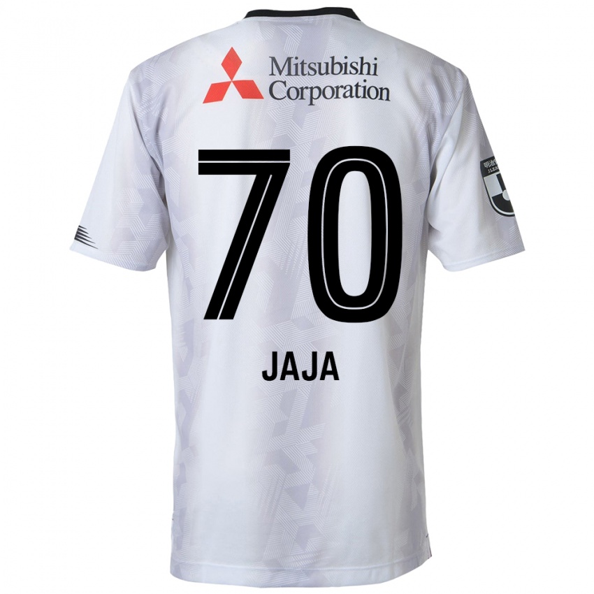 Uomo Maglia Jája Silva #70 Bianco Nero Kit Gara Away 2024/25 Maglietta