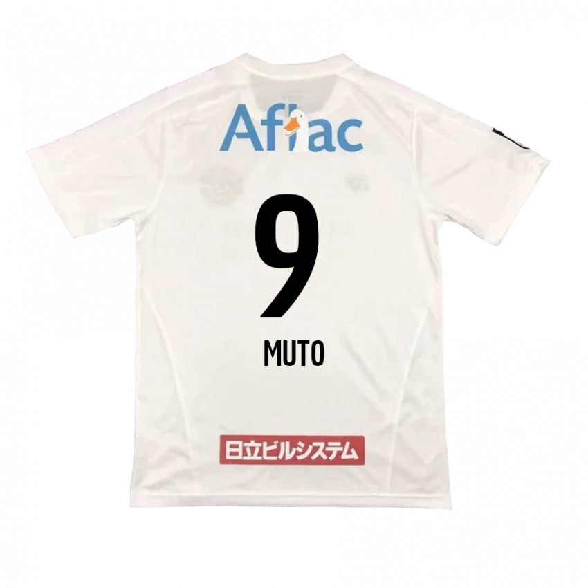 Uomo Maglia Yuki Muto #9 Bianco Nero Kit Gara Away 2024/25 Maglietta