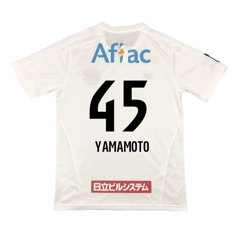 Uomo Maglia Ota Yamamoto #45 Bianco Nero Kit Gara Away 2024/25 Maglietta